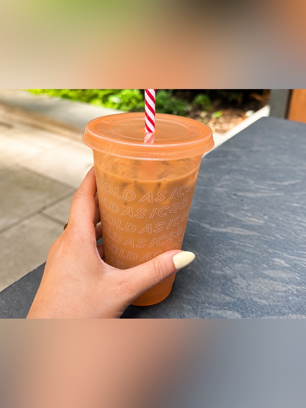Starbucks 2019 Orange 24oz Reusable Cold Cup Tumbler Lid & Straw